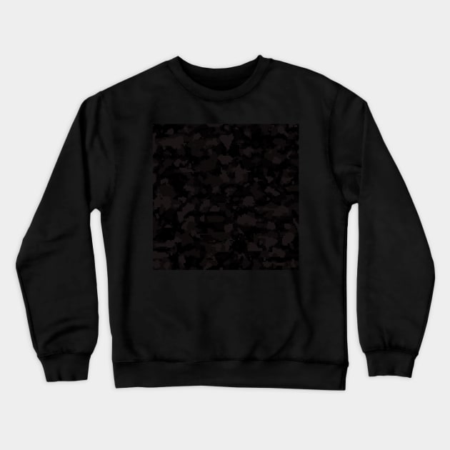 Black Digital Camouflage Crewneck Sweatshirt by Tshirtstory